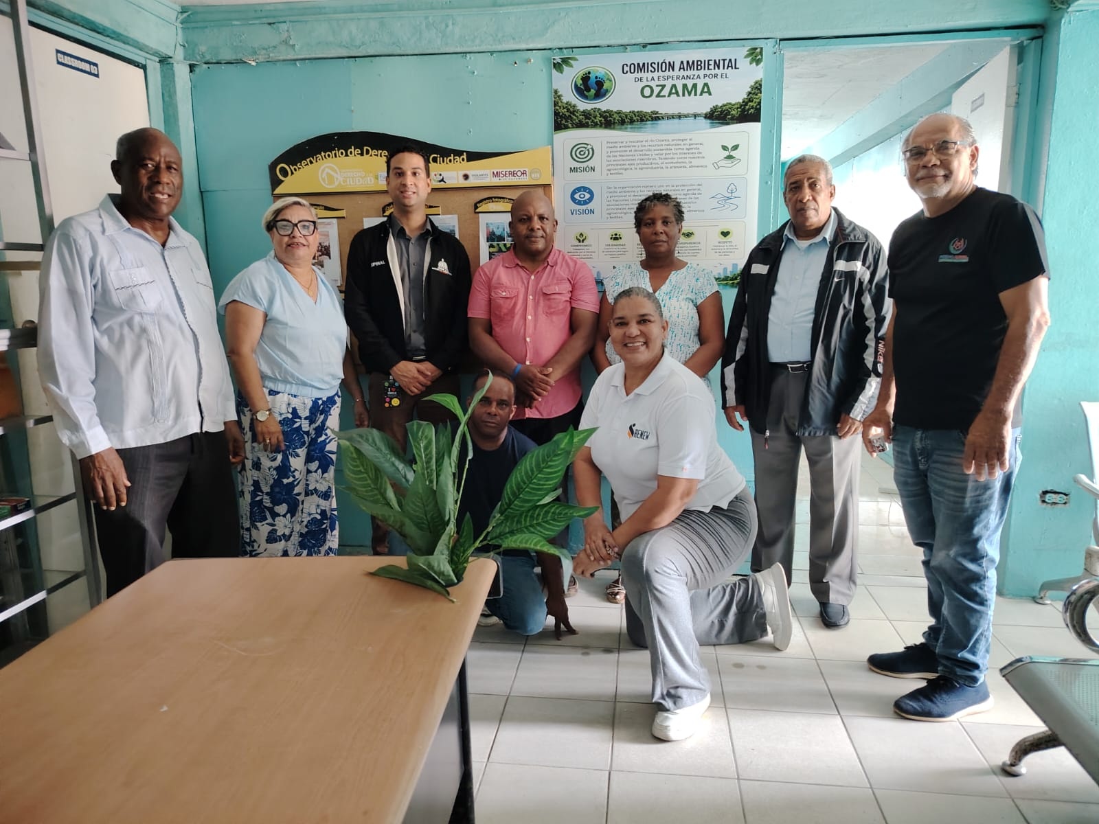 Visita del técnico Ángel en representación del Ministerio de Ambiente para la evaluación de nuestros 3 años de nuestra habilitación sectorial para la renovación en nuestras instalaciones de Santo Domingo Norte, junto al Consejo Directivo 2026.
